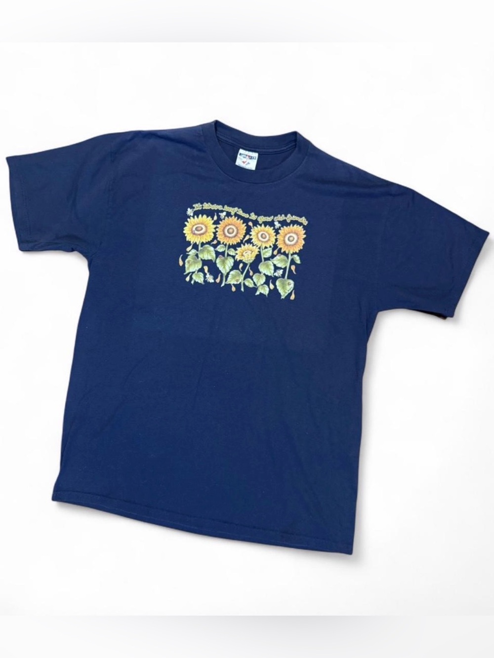 Grandmacore Navy Sunflower Graphic Tee